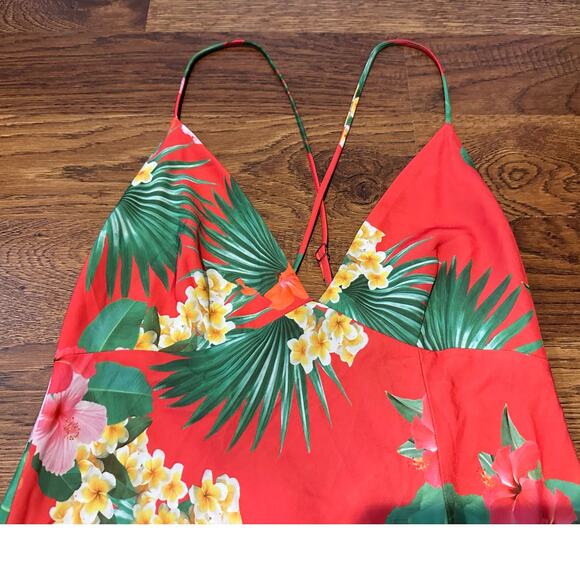 Viva Aviva Ixora Hawaiian Maxi Slip Dress Women’s Size 2 – Tropical Vacay Style - Picture 3 of 10